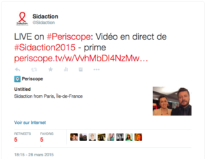 Periscope twitter sidaction